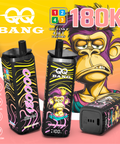 QQ Bang 180000 180K Puffs 4 In 1 Flavors LCD Display Rechargeable Disposable Vape in Random Mix flavor