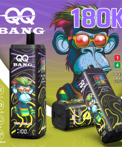 QQ Bang 180000 180K Puffs 4 In 1 Flavors LCD Display Rechargeable Disposable Vape in Strawberry Kiwi / Apple Grape / Triple Melon / Lemon Lime flavor
