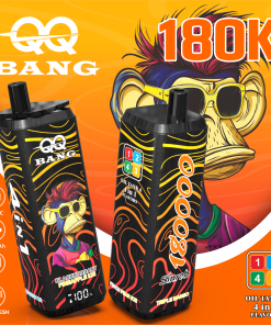 QQ Bang 180000 180K Puffs 4 In 1 Flavors LCD Display Rechargeable Disposable Vape in Triple Mango / Blueberry Ice / Blackcurrant Pineapple Ice / Peach