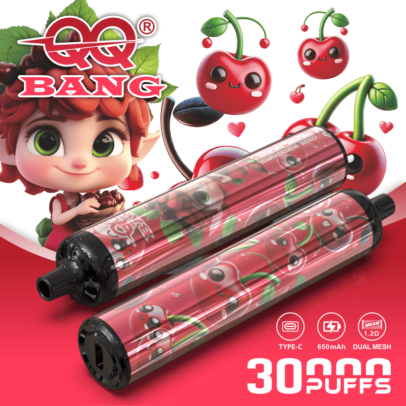 QQ Bang 30000 30K Puffs Disposable Type-C Rechargeable in California Cherries flavor