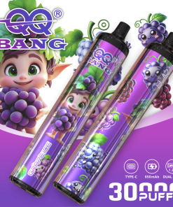 QQ Bang 30000 30K Puffs Disposable Type-C Rechargeable in Grape Ice flavor