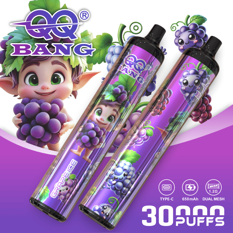 QQ Bang 30000 30K Puffs Disposable Type-C Rechargeable in Grape Ice flavor