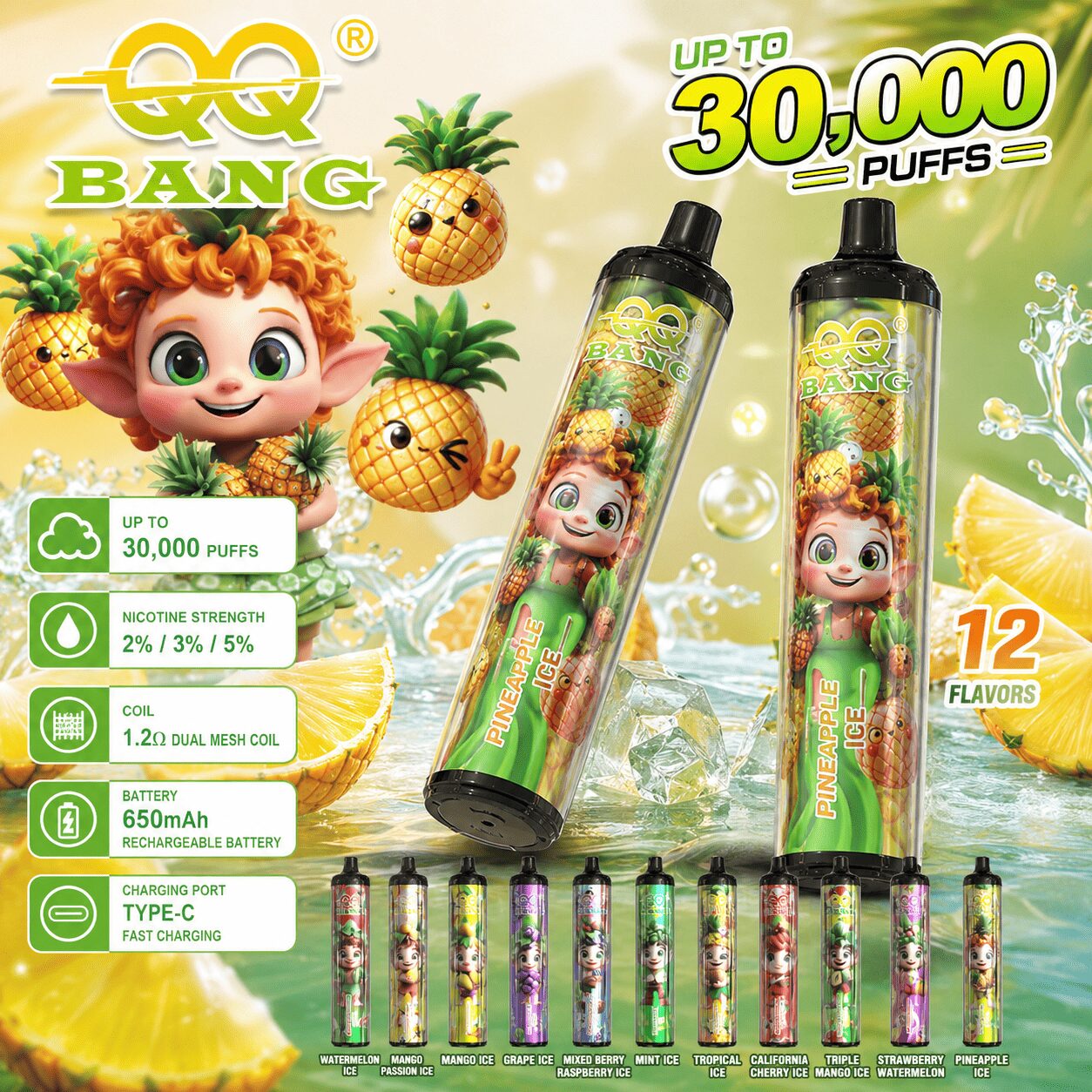 QQ Bang 30000 30K Puffs Disposable Type-C Rechargeable product image