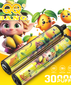 QQ Bang 30000 30K Puffs Disposable Type-C Rechargeable in Mango Ice flavor