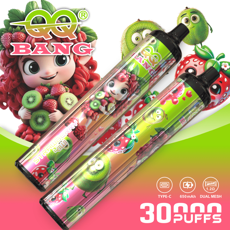 QQ Bang 30000 30K Puffs Disposable Type-C Rechargeable in Strawberry Kiwi flavor
