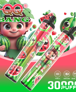 QQ Bang 30000 30K Puffs Disposable Type-C Rechargeable in Watermelon Ice flavor