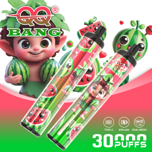 QQ Bang 30000 30K Puffs Disposable Type-C Rechargeable in Watermelon Ice flavor