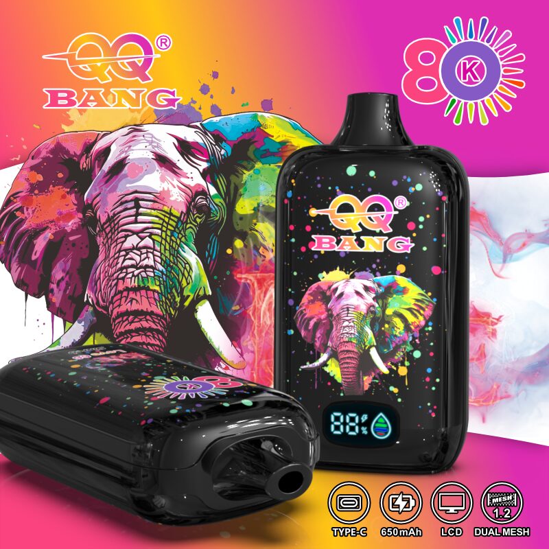 QQ Bang 80K Disposable Vape|Type-C Rechargeable LCD Display in Love66 flavor