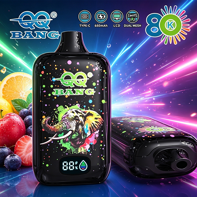 QQ Bang 80K Disposable Vape|Type-C Rechargeable LCD Display product image