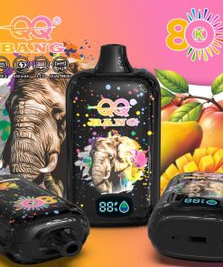QQ Bang 80K Disposable Vape|Type-C Rechargeable LCD Display in Mango Peach flavor