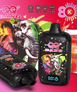 QQ Bang 80K Disposable Vape|Type-C Rechargeable LCD Display in qq bang 80k strawberry water melon flavor