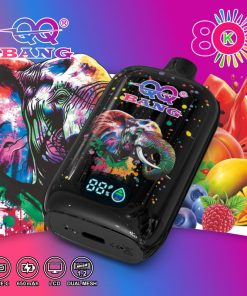 QQ Bang 80K Disposable Vape|Type-C Rechargeable LCD Display in Random Mix flavor
