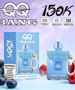QQ Bang 150K Disposable Vape|Type-C Rechargeable Portable in Blueberry Raspberry flavor