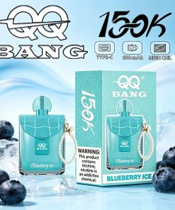 QQ Bang 150K Disposable Vape|Type-C Rechargeable Portable in qq bang 150k blueberry ice flavor