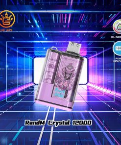 RandM Crystal 12000 Puffs Hot Seller LED Display Disposable Vape in Random Flavors flavor