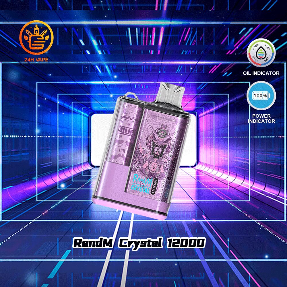 RandM Crystal 12000 Puffs Hot Seller LED Display Disposable Vape in Random Flavors flavor