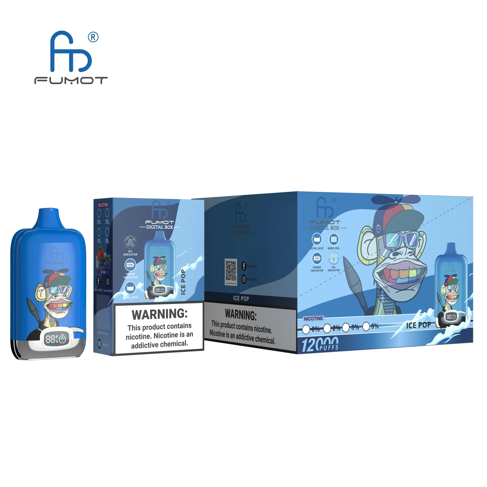 RandM Digital Box 12000 Puffs Hot Seller LED Display Disposable Vape in Randm Digital Box 12000 flavor