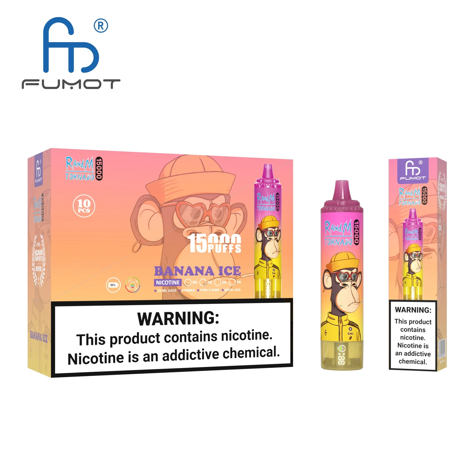 RandM Tornado 15000 Puffs LED Display Disposable Vape in RandM Tornado 15000 00002 flavor