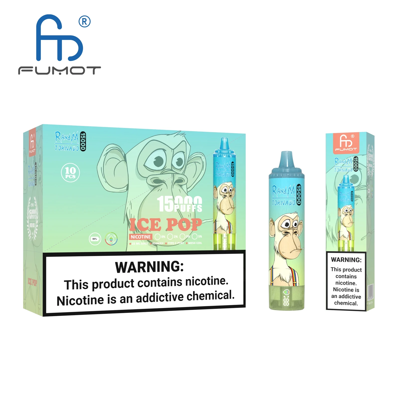 RandM Tornado 15000 Puffs LED Display Disposable Vape in RandM Tornado 15000 00004 flavor