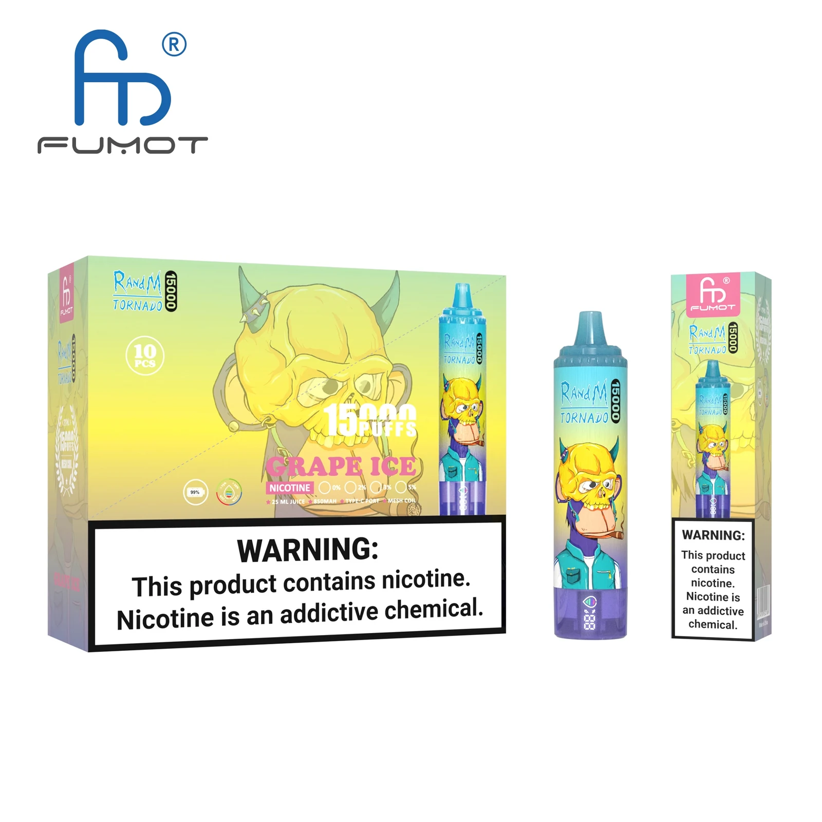 RandM Tornado 15000 Puffs LED Display Disposable Vape in RandM Tornado 15000 00007 flavor