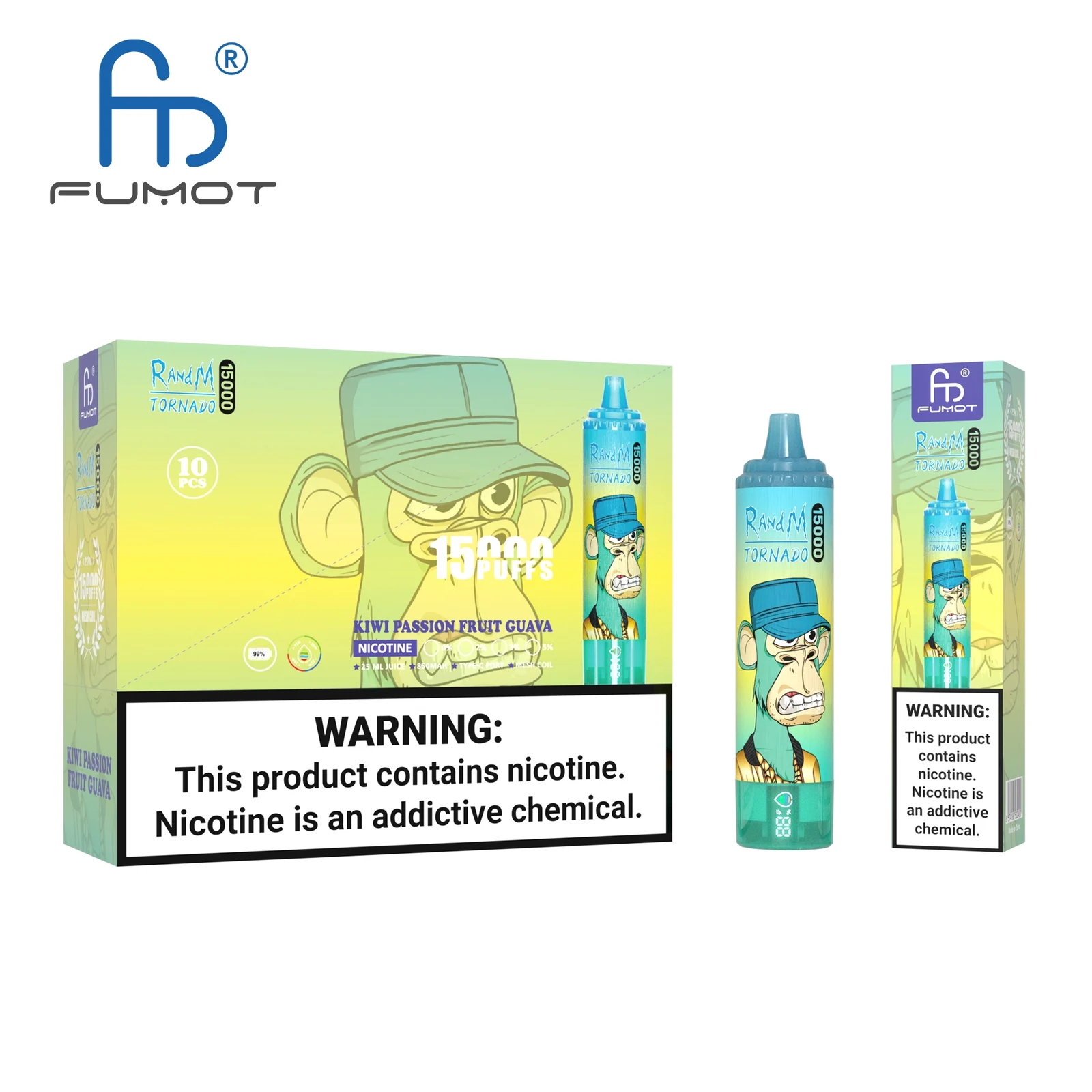 RandM Tornado 15000 Puffs LED Display Disposable Vape in RandM Tornado 15000 00011 flavor