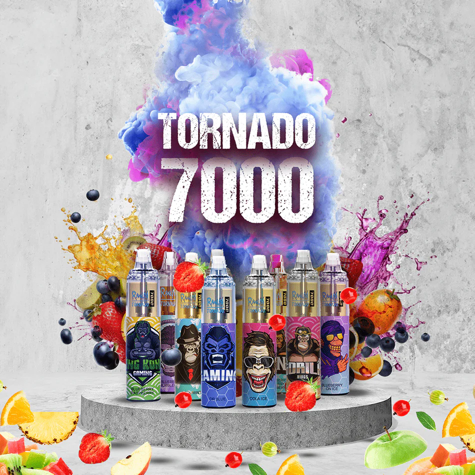 RandM Tornado 7000 7k Puffs 56 Flavors Disposable Vape