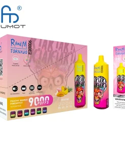 RandM Tornado 9000 9k Puffs Pro LED Display Disposable Vape Fumot in Tornado 9000 flavor