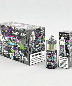 Razz Bar 65000 65K+ Puffs Disposable Vape | High Capacity Rechargeable Vape with Adjustable Airflow in Blackberry Ice flavor