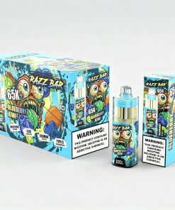Razz Bar 65000 65K+ Puffs Disposable Vape | High Capacity Rechargeable Vape with Adjustable Airflow in Blueberry Kiwi flavor