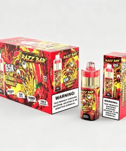 Razz Bar 65000 65K+ Puffs Disposable Vape | High Capacity Rechargeable Vape with Adjustable Airflow in Strawberry Banana flavor