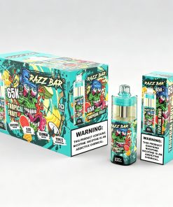 Razz Bar 65000 65K+ Puffs Disposable Vape | High Capacity Rechargeable Vape with Adjustable Airflow in Tropical Fruit flavor