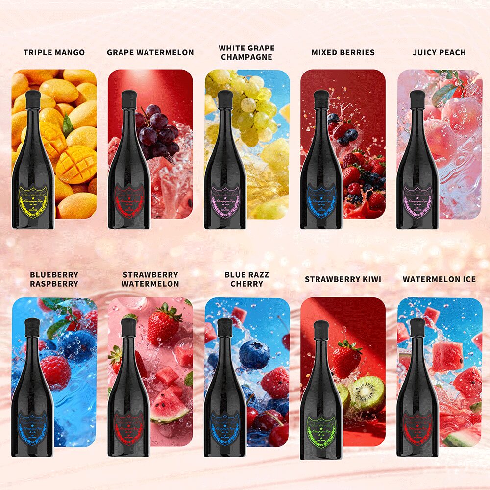 Solaris Champagne 30000 30K Puffs 2% Rechargeable LED Light Disposable Vape flavor options image