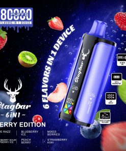Stag Bar 6in1 180000 180K Puffs Rechargeable LED Display Disposable Vape EU Warehouse in eu stag bar 6in1 180000 180k berry edition flavor