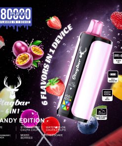 Stag Bar 6in1 180000 180K Puffs Rechargeable LED Display Disposable Vape EU Warehouse in eu stag bar 6in1 180000 180k candy edition flavor