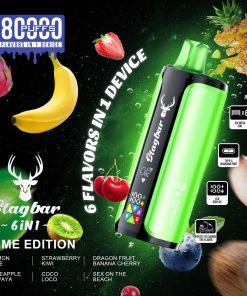 Stag Bar 6in1 180000 180K Puffs Rechargeable LED Display Disposable Vape EU Warehouse in eu stag bar 6in1 180000 180k lime edition flavor