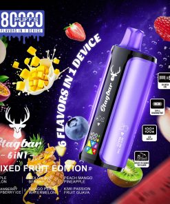 Stag Bar 6in1 180000 180K Puffs Rechargeable LED Display Disposable Vape EU Warehouse in eu stag bar 6in1 180000 180k mixed fruit edition flavor