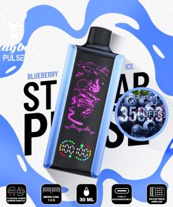 Stag Bar Pulse 35000 35K Puffs Full LED Display Disposable Vape EU Warehouse in Blueberry Ice flavor