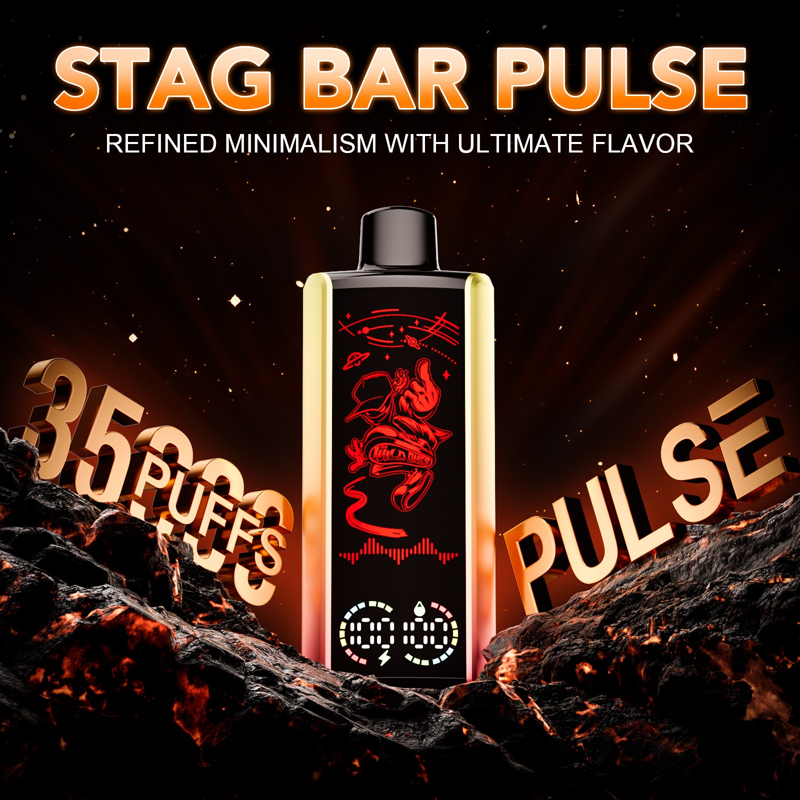 Stag Bar Pulse 35000 35K Puffs Full LED Display Disposable Vape EU Warehouse product image