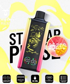 Stag Bar Pulse 35000 35K Puffs Full LED Display Disposable Vape EU Warehouse in Peach Mango Watermelon flavor