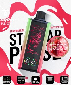 Stag Bar Pulse 35000 35K Puffs Full LED Display Disposable Vape EU Warehouse in Strawberry Kiwi flavor