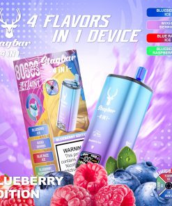 Stag Bar 4in1 80000 80K Puffs Rechargeable LCD Display Disposable Vape EU Warehouse in Blueberry Ice & Mixed Berries & Blue Razz Ice & Blueberry Raspberry