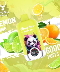Stagbar Nexus 60000 60K Puffs Airflow Adjustable LED Display Disposable Vape in Lemon Lime flavor