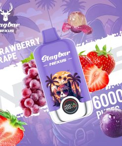 Stagbar Nexus 60000 60K Puffs Airflow Adjustable LED Display Disposable Vape in Strawberry Grape flavor