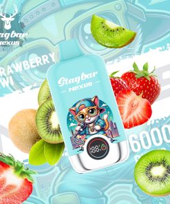 Stagbar Nexus 60000 60K Puffs Airflow Adjustable LED Display Disposable Vape in Strawberry Kiwi flavor