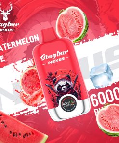 Stagbar Nexus 60000 60K Puffs Airflow Adjustable LED Display Disposable Vape in Watermelon Ice flavor