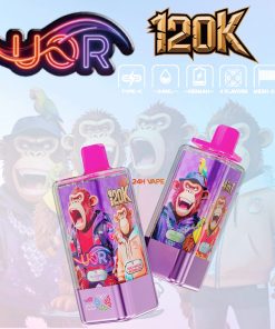 UOR 120000 120K Puffs 4 in 1 Flavors Rechargeable LED Display Disposable Vape in Blueberry Ice / Peach Mango Watermelon / Passion Kiss / Melon Apple flavor