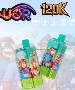 UOR 120000 120K Puffs 4 in 1 Flavors Rechargeable LED Display Disposable Vape in Blueberry Raspberry / Grape Ice / Berry Ice / Aloe Mango Melon flavor