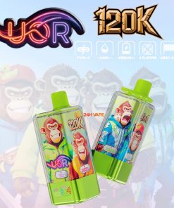 UOR 120000 120K Puffs 4 in 1 Flavors Rechargeable LED Display Disposable Vape in Energy Drink / Blueberry Watermelon / Sour Apple Raspberry / Gummy Bear