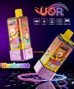 UOR 120000 120k Puffs 4 in 1 Flavors LED Display Disposable Vape EU Warehouse in Strawberry Watermelon&Kiwi Passion Fruit Guava&Mango Ice&Watermelon Sour