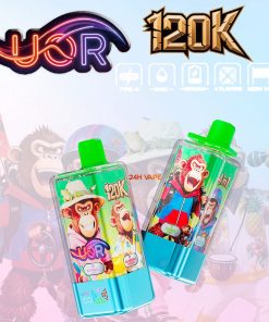 UOR 120000 120K Puffs 4 in 1 Flavors Rechargeable LED Display Disposable Vape in Watermelon Ice / Blueberry Cherry / Summer Time / Sour Mango Pineapple